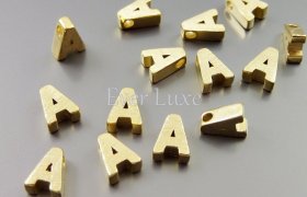 Gold Alphabet Beads