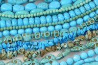 Turquoise dyed magnesite beads
